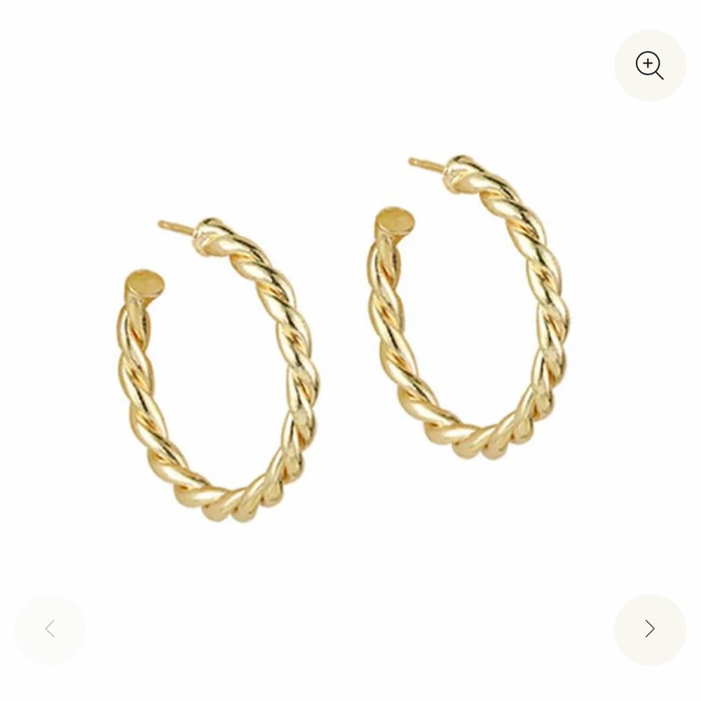 The M Jewelers 18K Gold Filled Florence Twisted Hoop Earrings